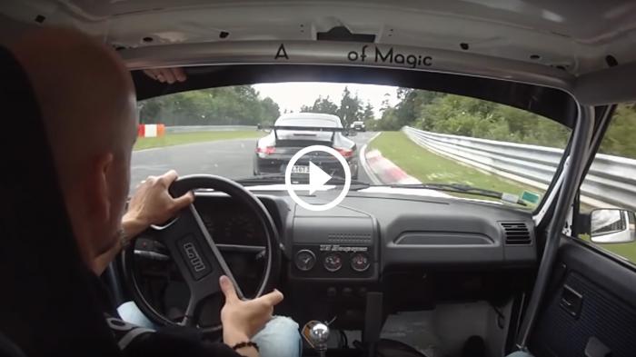 Peugeot 205 GTI κυνηγά αλύπητα Porsche 911 GT3 στο Ring [video]