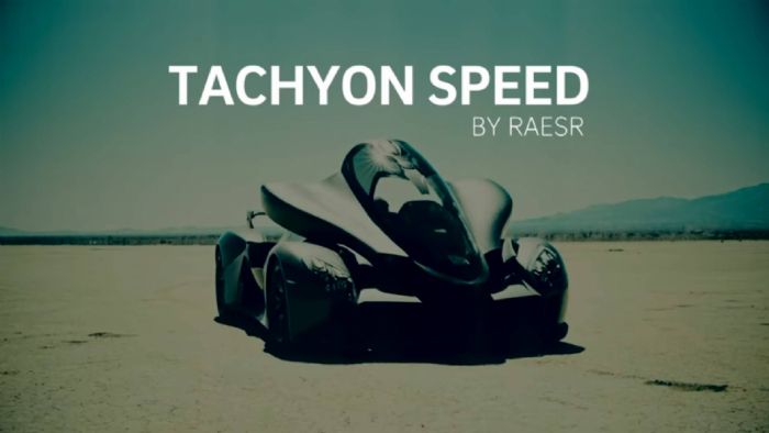 To Tachyon Speed είναι ένα ολοκαίνουργιο ηλεκτρικό hypercar που δουλεύει από το 2012 η καλιφορνέζικη RAESR (Rice Advanced Engineering Systems & Research).