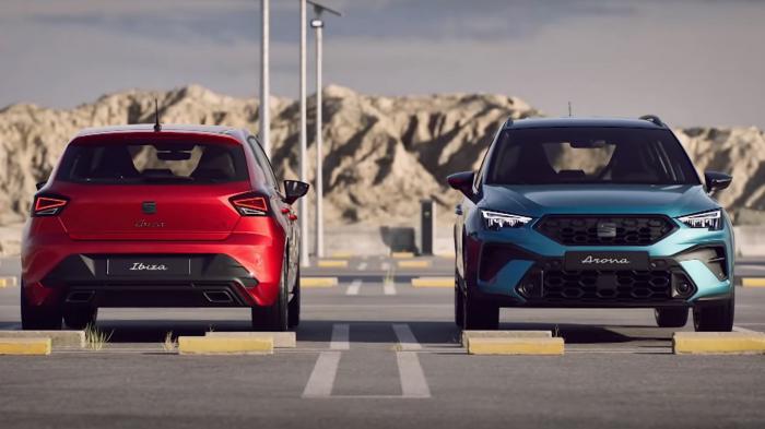 Πρώτες φωτογραφίες των ανανεωμένων SEAT Ibiza και Arona. Πρώτες φωτογραφίες των ανανεωμένων SEAT Ibiza και Arona.