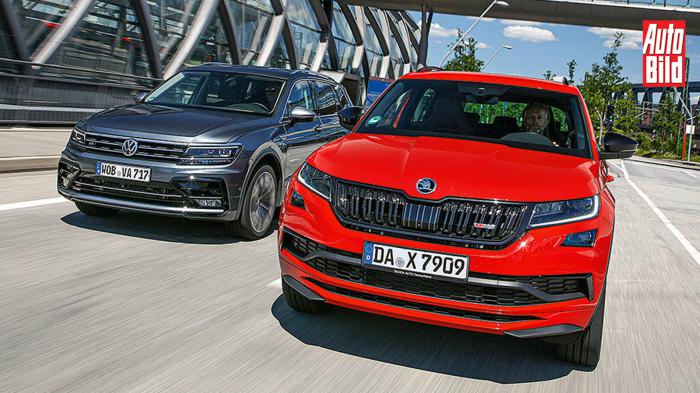 Συγκρίνουμε VW Tiguan Allspace με Skoda Kodiaq RS